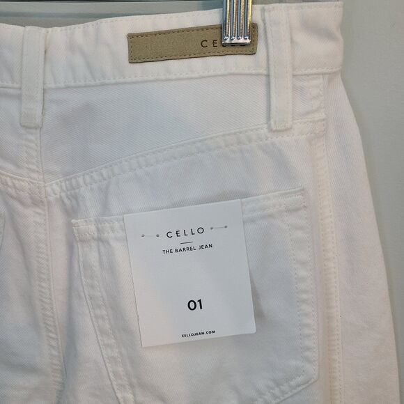 Cello The Barrel Jean White Sz 1 (S) Streetwear Trendy Modern Comfortable Chic - Picture 5 of 15